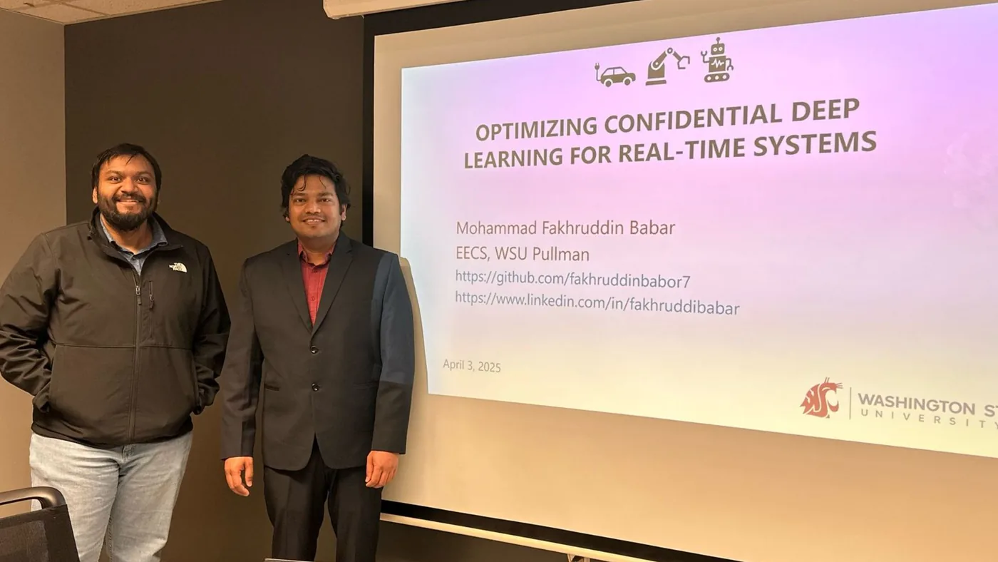 Mohammad Fakhruddin Babar after his master's thesis defense