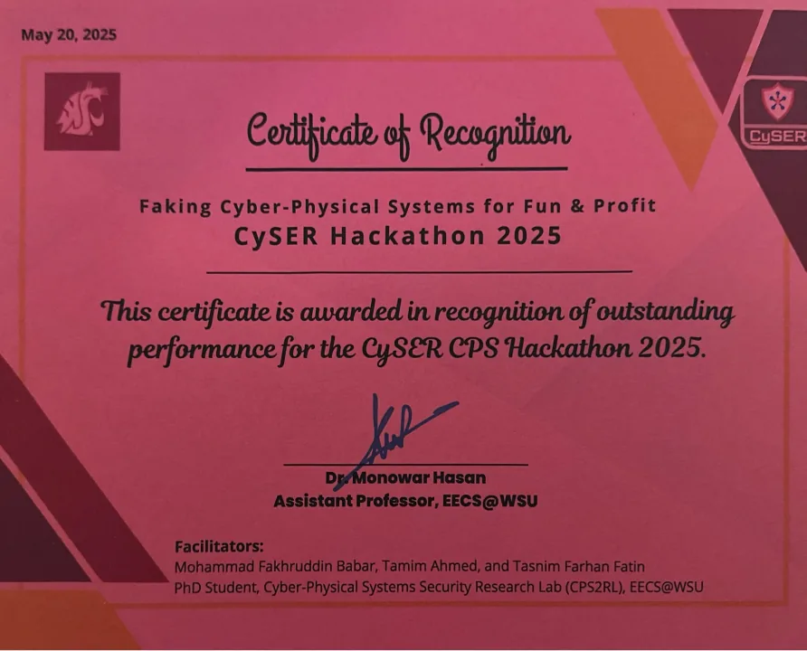 Serving as a facilitator at the CySER Summer Workshop